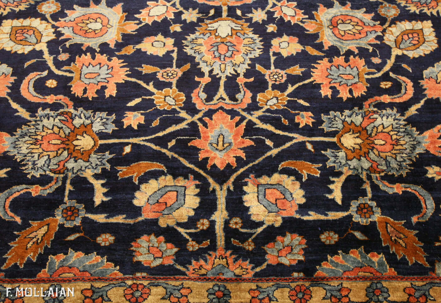 Tapis Persan Antique Saruk Mohajeran n°:92116590